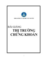 BÀI GIẢNG THỊ TRƯỜNG CHỨNG KHOÁN
