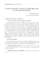 Kỹ năng nhận biết từ trong đọc hiểu tiếng Anh của sinh viên năm thứ ba