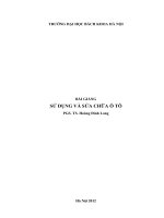 bài giảng sử dụng và sửa chữa ô tô