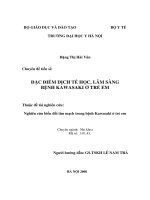 Đặc điểm dịch tễ học, lâm sàng  bệnh Kawasaki ở trẻ em