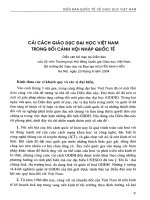 Cải cách giáo dục đại học Việt Nam trong bối cảnh hội nhập quốc tế
