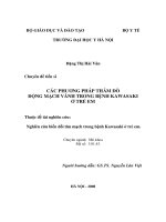 Các phương pháp thăm dò  động mạch vành trong bệnh Kawasaki ở trẻ em