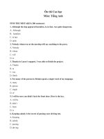 Ôn thi cao học tiếng anh