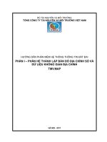 Hướng dẫn phần mềm hệ thống thông tin đất đai