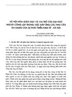 Xã hội hóa giáo dục và vai trò của đại học ngoài công lập trong việc đáp ứng các nhu cầu đa dạng của sự phát triển kinh tế - xã hội