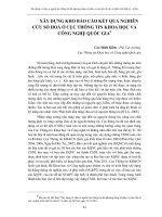 Xây dựng kho báo cáo kết quả nghiên cứu số hóa ở Cục Thông tin Khoa học và Công nghệ Quốc gia
