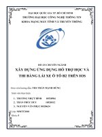 Xây dựng ứng dụng hỗ trợ học và thi bằng lái xe B2 trên IOS