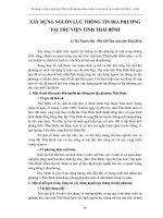 Xây dựng nguồn lực thông tin địa phương tại thư viện tỉnh Thái Bình