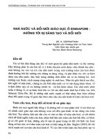 Nhà nước và đổi mới giáo dục ở Singapore  Hướng tới sự sáng tạo và đổi mới