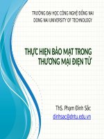 Thực Hiện Bảo Mật trong Thương Mại Điện Tử
