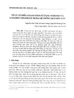 Tối ưu từ điển Collocation sử dụng Wordnet và K-Nearest Neighbour trong hệ thống dịch máy LVT