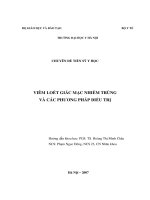 Viêm loét giác mạc nhiễm trùng  và các phương pháp điều trị