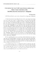 Vận dụng tục ngữ Việt Nam trong giảng dạy tâm lý học cho sinh viên trường Đại học ngoại ngữ - ĐHQGHN