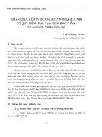 Nhân thức của sinh viên trường ĐHNN - ĐHQG Hà Nội về quy trình đào tạo theo học phần và nguyện vọng của họ