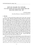 Bước đầu tìm hiểu về sự thể hiện của chủ nghĩa dân tộc ( CNDT) trong báo chí Maylaysia thời kỳ 1930 - 1957