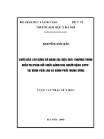 Bước đầu xây dựng và đánh giá hiệu quả “chương trình điều trị phục hồi chức năng cho người bệnh COPD” tại Bệnh viện Lao và Bệnh phổi Trung ương