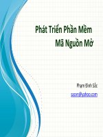 Phát Triển Phần Mềm Mã Nguồn Mở Lập Trình PHP & mySQL