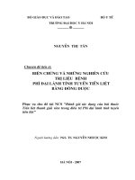 Biện chứng và những nghiên cứu  trị liệu  bệnh  phì đại lành tính tuyến tiền liệt  bằng đông dược
