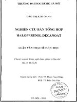 Nghiên cứu bán tổng hợp haloperidol decanvat