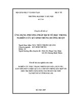 Ứng dụng phương pháp dịch tễ học trong nghiên cứu ký sinh trùng đường ruột