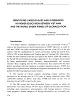 Identifying various gaps and differences in higher education between Vietnam and the world under trends of globalization