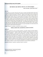 Mô phỏng hệ thống chưng cất thí nghiệm