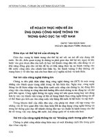 Kế hoạch thực hiện đề án ứng dụng công nghệ thông tin trong giáo dục tại Việt Nam