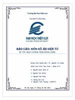 báo cáo môn đồ án điện tử mạch chống trộm bằng tia laser