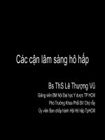 Các cận lâm sàng hô hấp