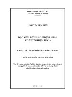 Đặc điểm bệnh lao ở bệnh nhân  có xét nghiệm HIV(+)