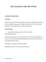 Tiểu luận môn mã nguồn mở MÃ NGUỒN MỞ MYSQL VÀ PHPMYADMIN