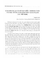 Loại hình du lịch đi bộ mạo hiểm - Trekking tour - và thực tế ứng dụng khai thác tại Sa Pa (Lào Cai - Việt Nam