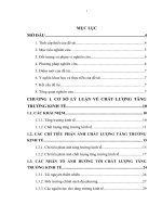 Chất lượng kinh tế của tỉnh Trà Vinh (Luận văn thạc sĩ kinh tế)