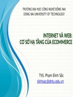 Bài giảng môn thương mại điện tử Internet và Web Cơ sở hạ tầng của ecommerce