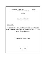 Vai trò của hóa chất (đơn thuần và phối hợp) trong điều trị ung thư đầu- cổ và ung thư vòm mũi họng