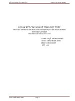 ĐỀ TÀI: KẾT CẤU NHÀ BÊ TÔNG CỐT THÉP  THIẾT KẾ KHUNG NGANG NHÀ CÔNG NGHIỆP MỘT TẦNG BẰNG BÊTÔNG  CỐT THÉP LẮP GHÉP
