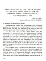 Nâng cao năng lực giao tiếp thông qua phương thức thuyết trình của sinh viên nhằm tiến tới đạt chuẩn kỹ năng nói giai đoạn nâng cao