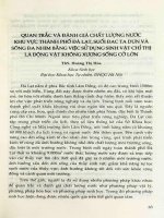 Quan trắc và đánh giá chất lượng nước khu vực thành phố Đà lạt, suối Đác Ta Dun và sông Đa Nhim bằng việc sử dụng sinh vật chỉ thị là động vật không xương sống cỡ lớn