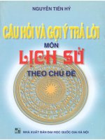 Câu hỏi và gợi ý trả lời môn lịch sử theo chủ đề