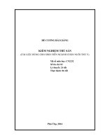 ĐỀ CƯƠNG BÀI GIẢNG KIỂM NGHIỆM THÚ SẢN (TÀI LIỆU DÙNG CHO SINH VIÊN NGÀNH CHĂN NUÔI THÚ Y)