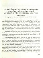Vai trò cùa giáo dục - đào tạo trong nền kinh tế tri thức - Những vấn đề mà nữ giảng viên đại học phải quan tâm