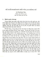 Về tuổi nghỉ hưu đối với lao động nữ 