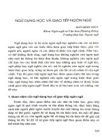 Ngữ dụng học và giao tiếp ngôn ngữ