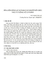 Rèn luyện năng lực sư phạm cho người thầy giáo theo tư tưởng Hồ Chí Minh