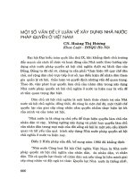 Một số vấn đề lý luận về xây dựng nhà nước pháp quyền ở Việt Nam