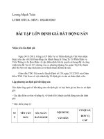 bài tập lớn định giá bất động sản