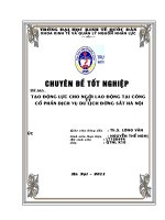 Tạo động lực cho người lao động tại công ty Cổ Phần Dịch Vụ Du lịch Đường Sắt Hà Nội