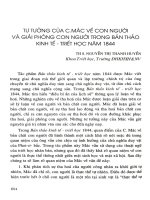 Tư tưởng Các Mác về con người và giải phóng con người trong bản thảo Kinh tế - Triết học năm 1844