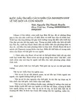 Bước đầu tìm hiểu cách nhìn của Imanuen Kant về thế giới và con người