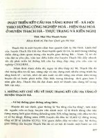 Phát triển kết cấu hạ tầng kinh tế-xã hội theo hướng công nghiệp hóa - hiện đại hóa ớ huyện Thạch Hà - Thực trạng và kiến nghị